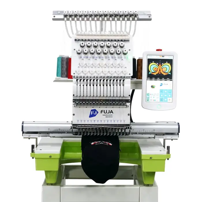 Multifunctional Single Head 12/15 Needles Computerized Embroidery Machine