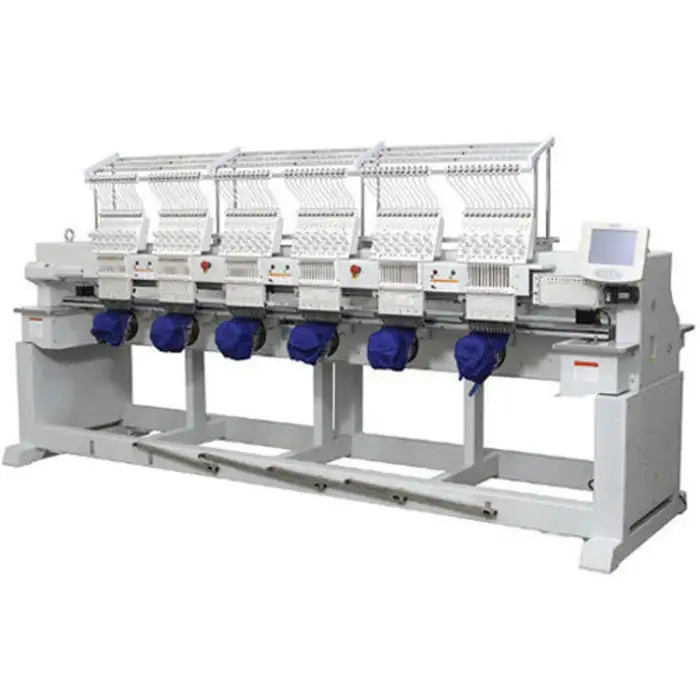 Computerized Cap Flat 6 Head Embroidery Monogramming Industrial Embroidery Sewing Machine