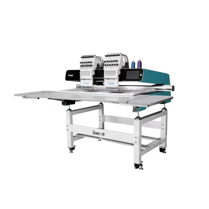 2 Head 3D Flat Computer Embroidery Machine For Sale