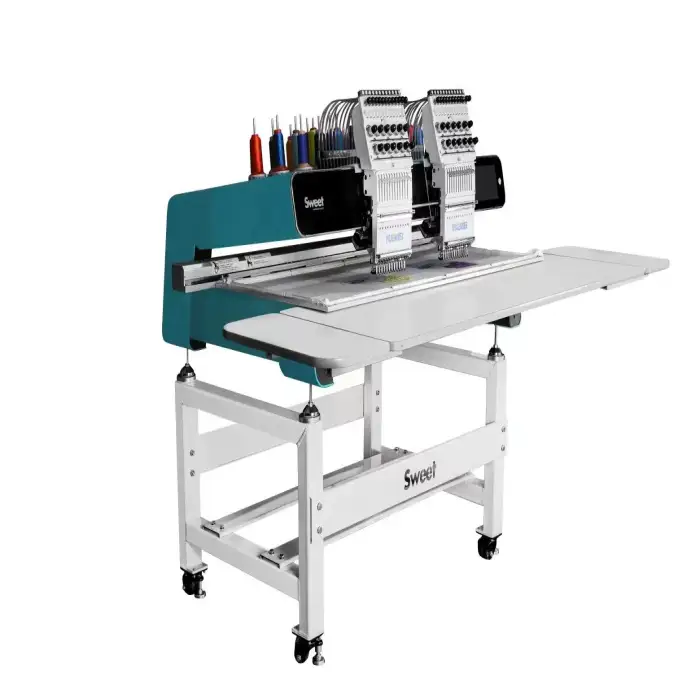 2 Head 3D Flat Computer Embroidery Machine For Sale