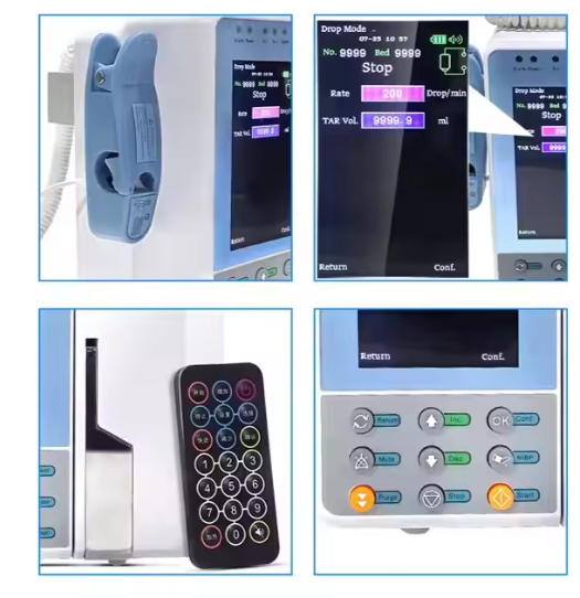 New Smart IV Infusion Pump With Drop Sensor For Ambulatory And ICU Hospital Use