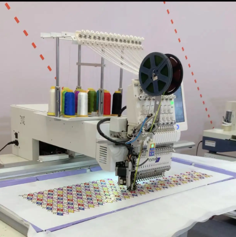 Single Head Sequin Embroidery Machine Computerized With 12/15 Needle MT 1501 High-Accuracy Multi Function