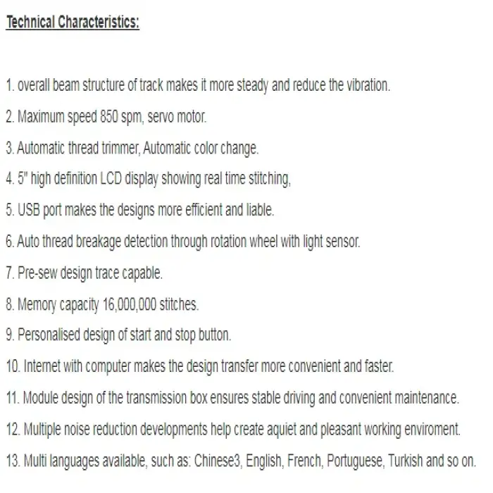 Computerized Multi-Head Mattress Embroidery Machine