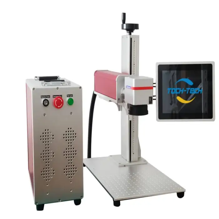 30W 50W 60W  portable Fiber Laser Engraving Marking Machine For Jewelry Metal Plastic