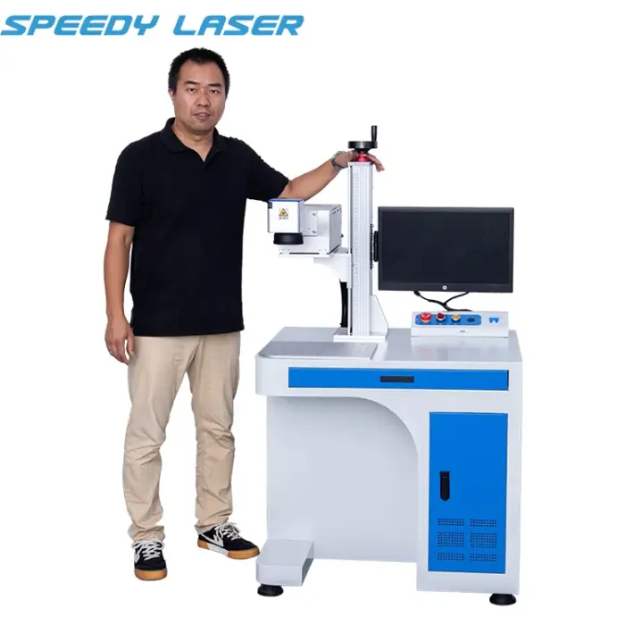 desktop 3W 5W 10W UV laser engraving machine glass bottle plastic bags metal stone UV laser making machine