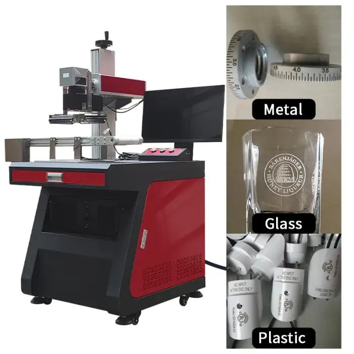 Laser Marking Machine Metal Glass Wood 3D Engraving Electronic Plastic QR Printing Flying Bag Bottle Cap Lid Coding