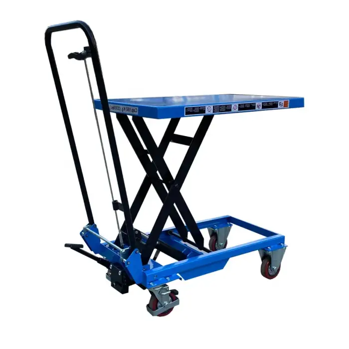 Lift Table Manual 150kg 250kg 500kg 750kg 1Ton Single Cylinder Hydraulic Mobile Scissor Lift Tables