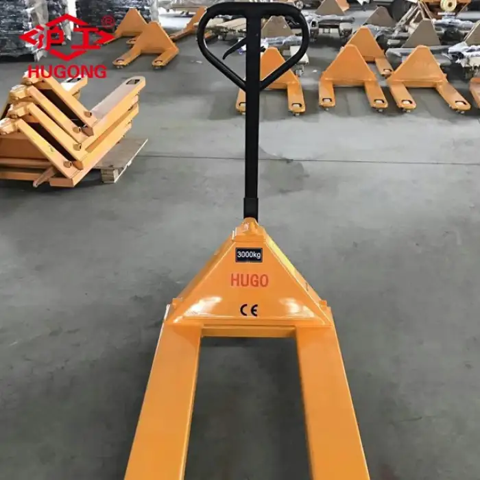 3000kg / 2500kg Rubber Pu Wheel Hand Truck Ce Hydraulic Manual Pallet Jack