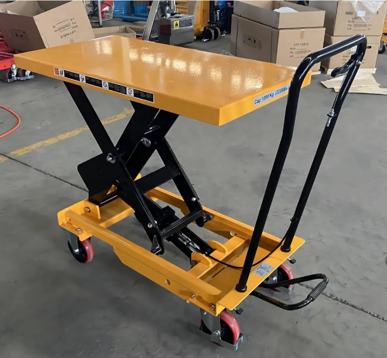 Lift Table Manual 150kg 250kg 500kg 750kg 1Ton Single Cylinder Hydraulic Mobile Scissor Lift Tables