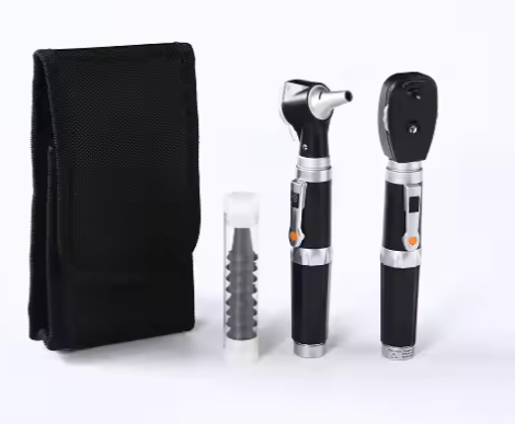 Portable Medical Fiber Optic Ear Eye Examination Diagnostic Set Ophthalmoscope Otoscope ENT Instrument