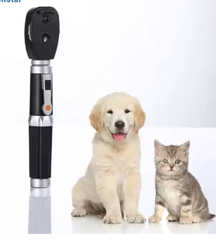 HTI Professional Veterinary Diagnostic Otoscope Set Kit – Includes 4 FREE LED Bulbs, For ENT & Eye Exams