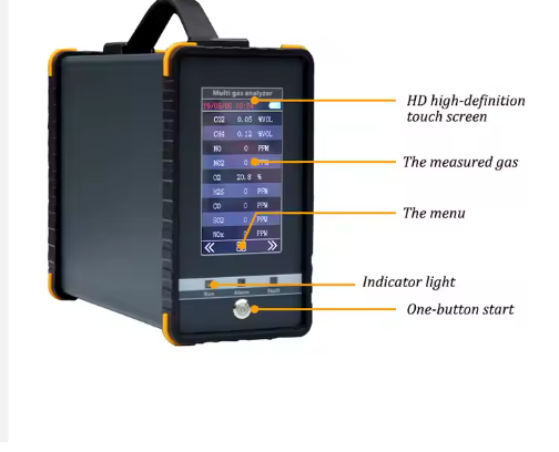 S360 Portable Air Gas Analyzer With Cooling Probe High Temperature Humidity Measurement