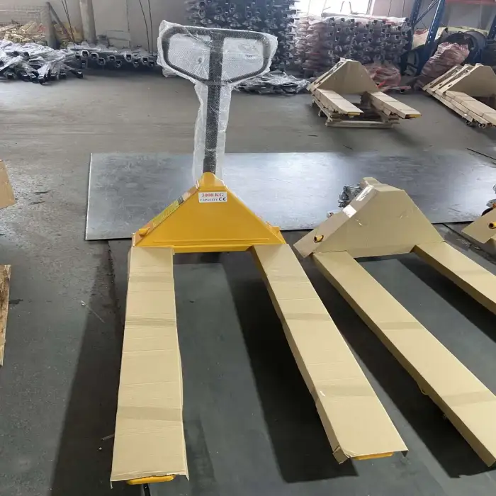 Manual 3 Ton 3000Kg Hand Pallet Truck Self Loading Pallet Stacker