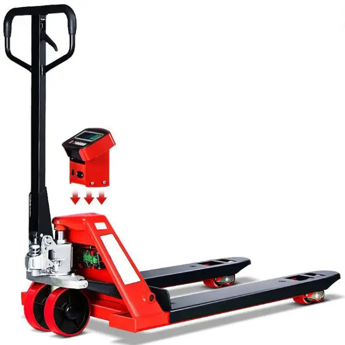 2000kg Weighing Manual Hydraulic Hand Pallet Truck with Scale Print