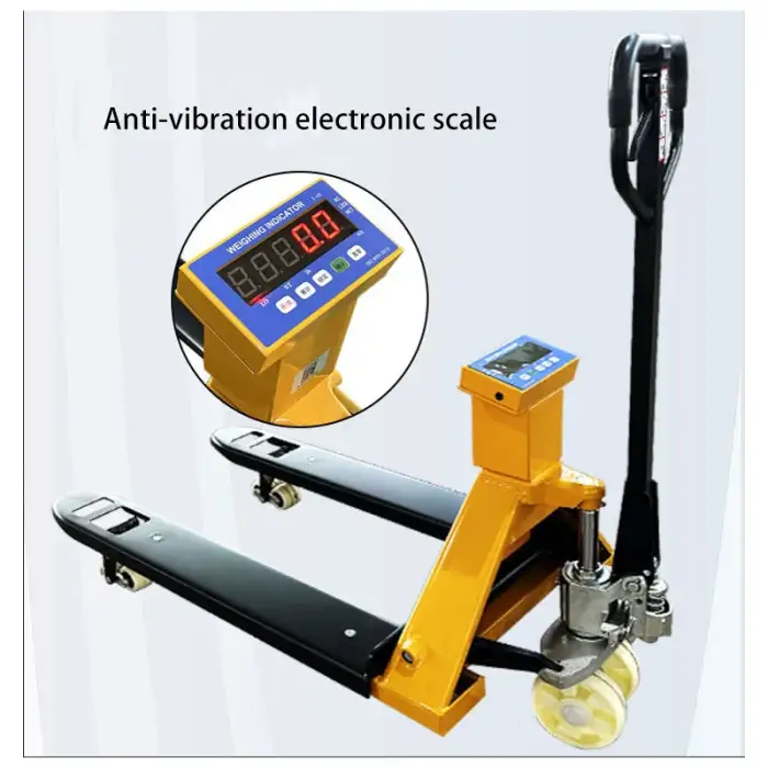 2000kg - 2500kg Weighing Manual Hydraulic Hand Pallet Truck with Scale Print