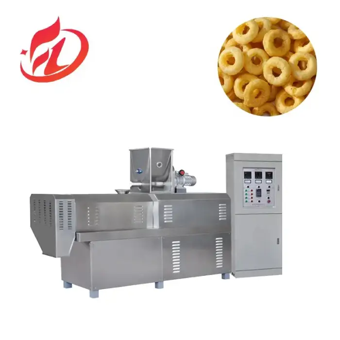 Stainless Food Grade Automatic Corn Puffs Snack Food Extruder Puffed Rice Inflated Snacks Making Machine