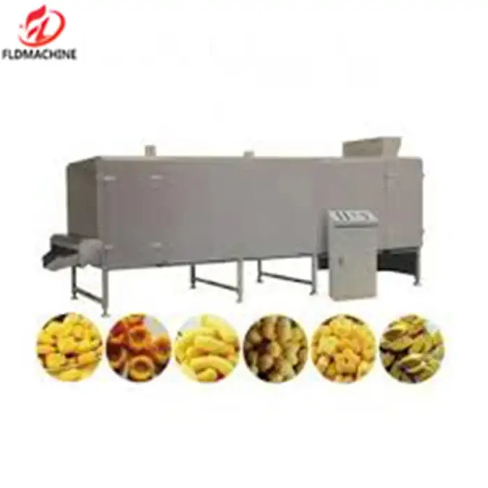 Stainless Food Grade Automatic Corn Puffs Snack Food Extruder Puffed Rice Inflated Snacks Making Machine