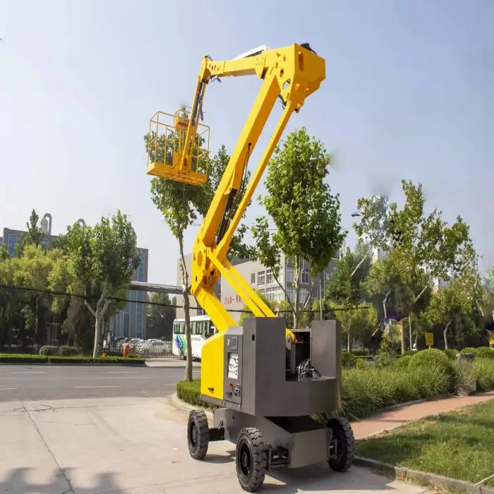 Arial Work Platform Electric Articulating Telescopic Boom Lift Towable Cherry Picker For Building Construction