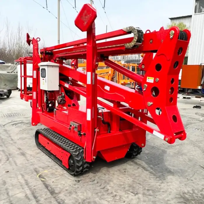 Arial Work Platform Electric Articulating Telescopic Boom Lift Towable Cherry Picker For Building Construction