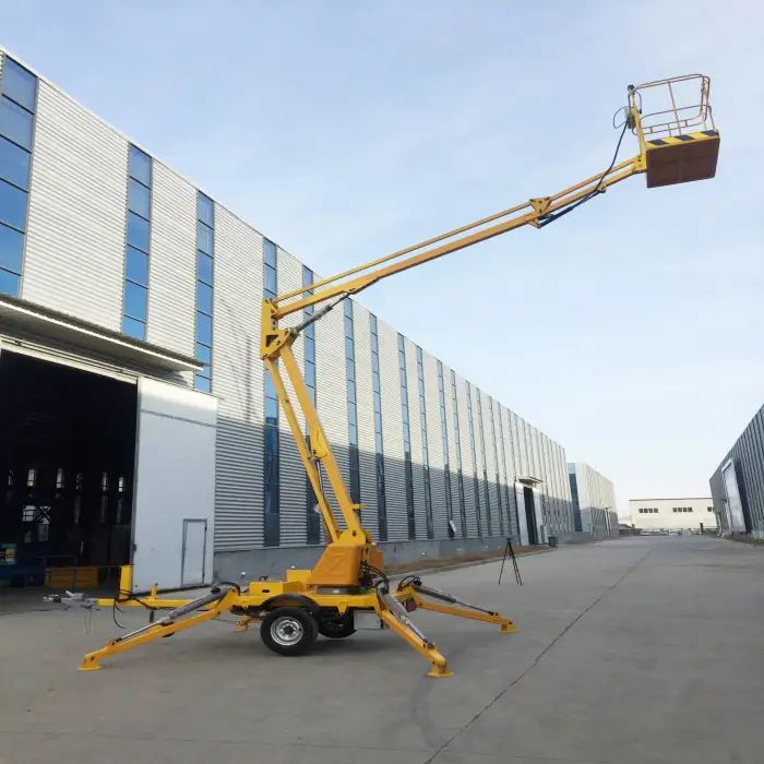 8m 10m 12m 14m 16m 18m 20m Aerial Work Hydraulic Articulated Towable Cherry Picker Trailer