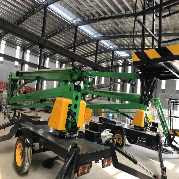 8m 10m 12m 14m 16m 18m 20m Aerial Work Hydraulic Articulated Towable Cherry Picker Trailer