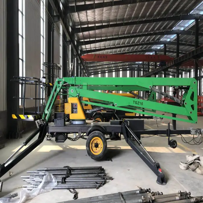 8m 10m 12m 14m 16m 18m 20m Aerial Work Hydraulic Articulated Towable Cherry Picker Trailer