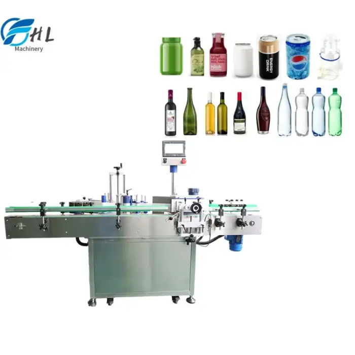 Automatic Round Bottle jar tube can Label Sticker Labeling Machine/water bottle label printing machine