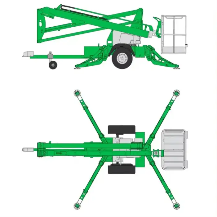 14m  Small Articulating Boom Lift Towable Cherry Picker