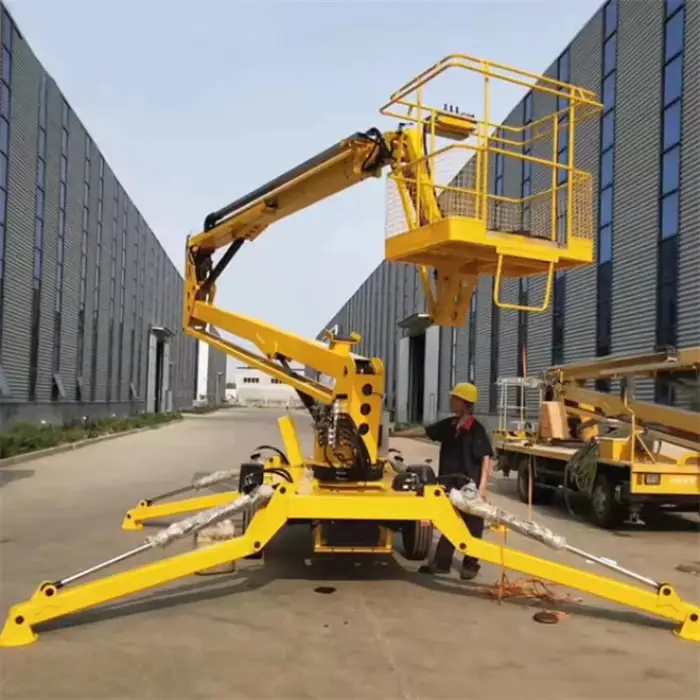 14m  Small Articulating Boom Lift Towable Cherry Picker