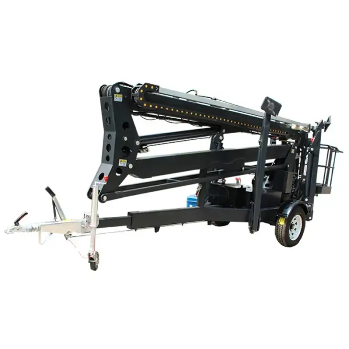 10m Mini Aerial Articulated Cherry Picker with EPA 10-22m AC and Gas Power Telescopic Towable Lift