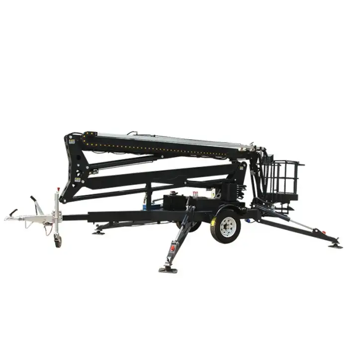 10m Mini Aerial Articulated Cherry Picker with EPA 10-22m AC and Gas Power Telescopic Towable Lift