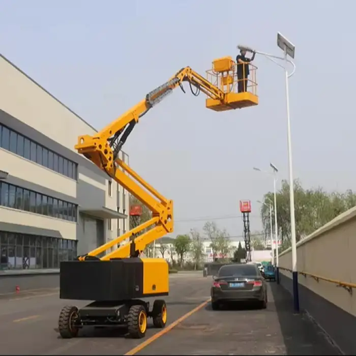 Self-Propelled Articulated Boom 12~18M High-Altitude Cherry Picker for Garment Shops