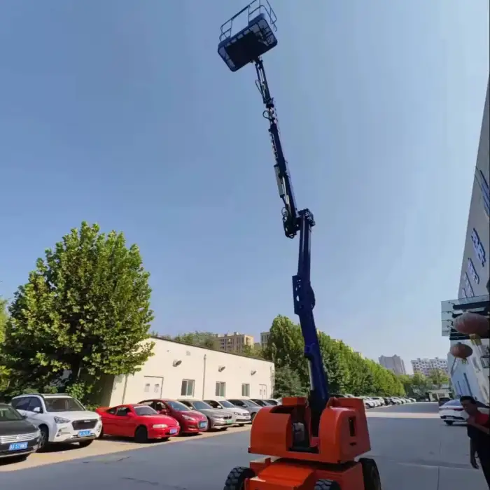 Self-Propelled Articulated Boom 12~18M High-Altitude Cherry Picker for Garment Shops