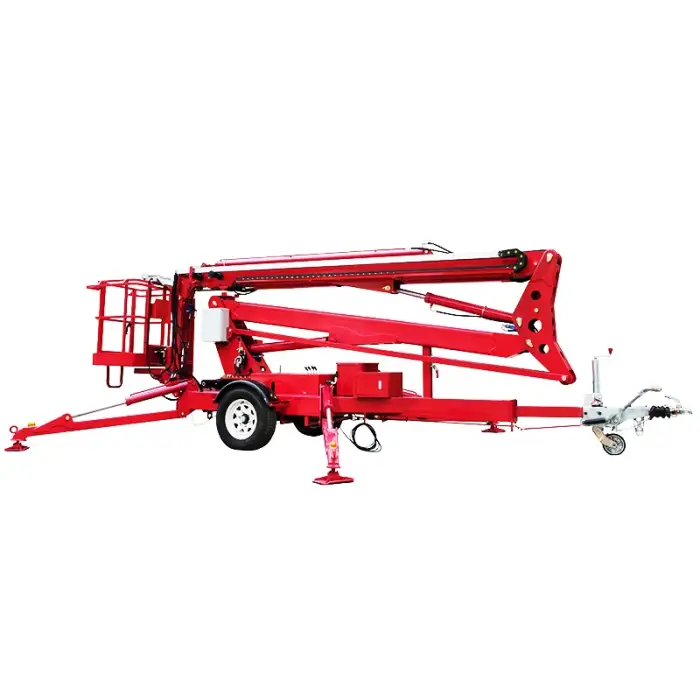 10m-24m Trailer Hydraulic Towable Man Boom Lift Cherry Picker