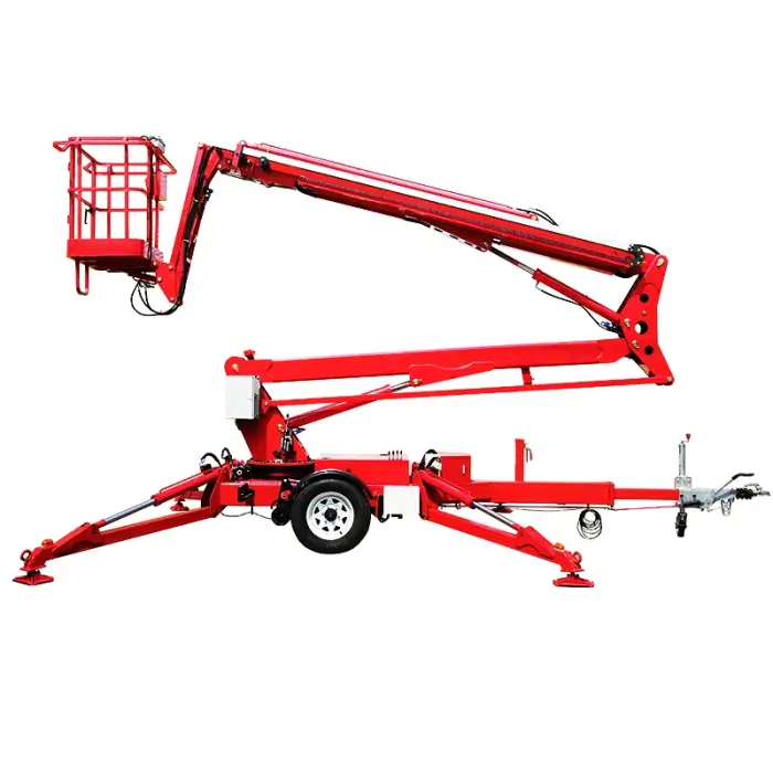 10m-24m Trailer Hydraulic Towable Man Boom Lift Cherry Picker