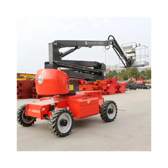 12M 18M Mini Small Hydraulic Articulated Boom Lift Electric Mobile Cherry Picker for Construction