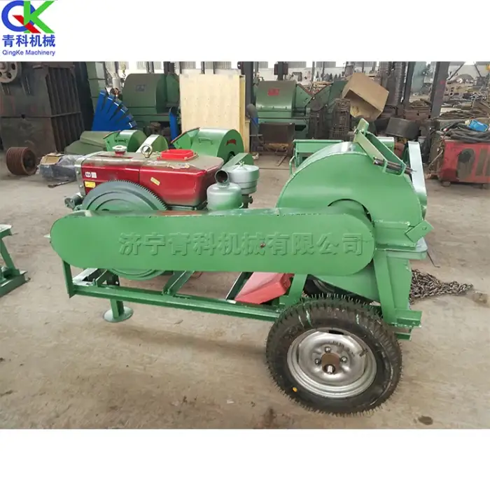 Shaft 40hp diesel electric engine wood Waste Pallet Tree Timber chipper  Recycling branch shredde Machine