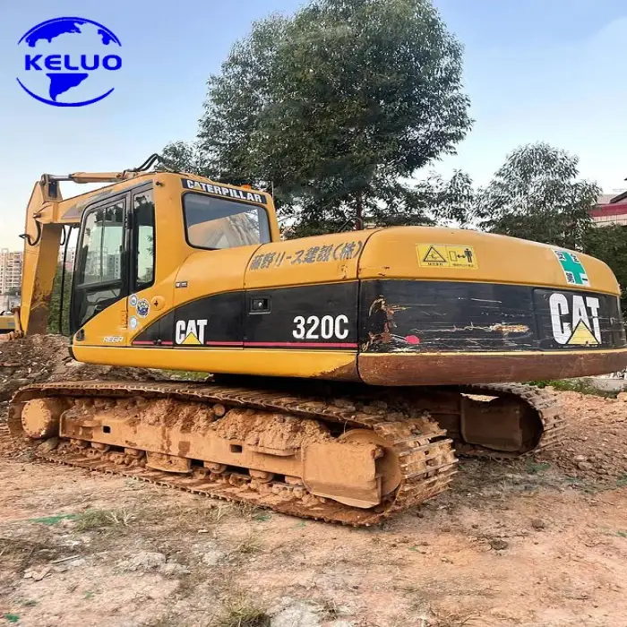 Used Earth Moving Machinery 20 Ton 320C Excavator With Low Working Hours