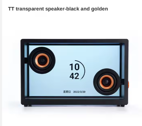 Floating Lyrics Display Speaker Subtitles Transparent Visualization For Wireless Bluetooth Speakers With NFC 60W Music