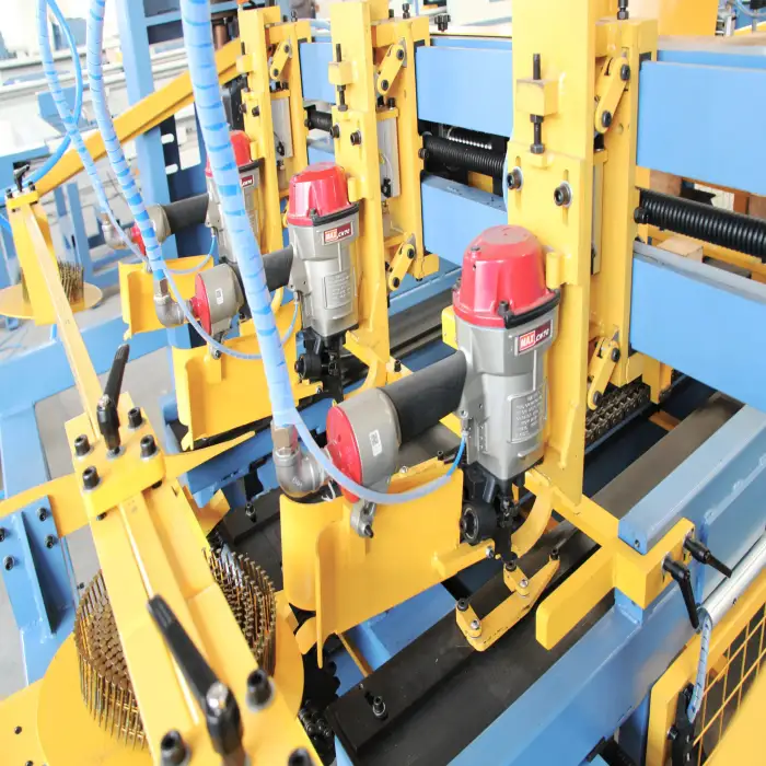 Wooden Pallet Automatic Production Line Manufacturing Plant Provided Wood Pallet Machine Pallet Leg Nailing Machine