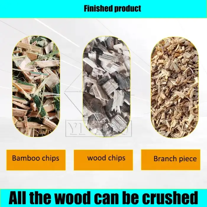 Electric Start waste wood bamboo crusher wood pallet crusher machine