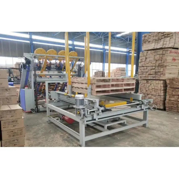 Automatic Wood Pallet Plank Cross Cut off Saw Machine Line with Conveyor Layer Stacker