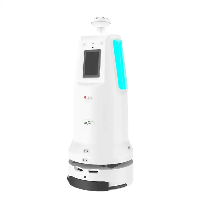 Three In One Intelligent Air Sterilization HEPA Plasma UV Disinfecting Robot H2O2 Atomizing Disinfection Robot