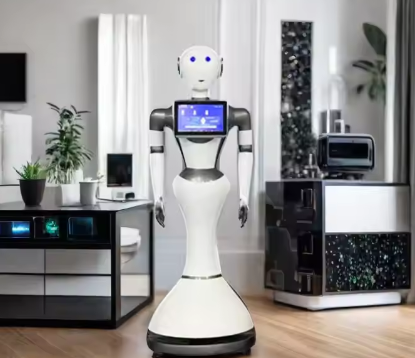 Interactive Service Robot For Exhibition Hall Bank Reception Consultation With Android Wear Intelligent Robots