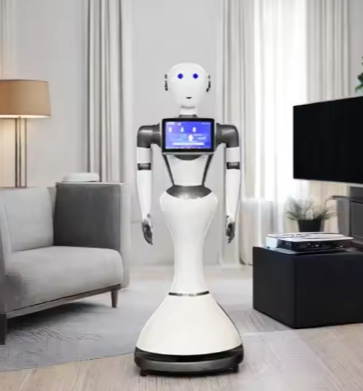 Interactive Service Robot For Exhibition Hall Bank Reception Consultation With Android Wear Intelligent Robots