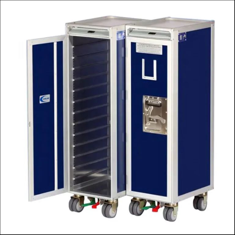 4 Wheels Atlas Airline Trolleys Aircraft Meal Cart