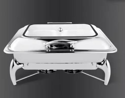 Commercial Stainless Steel Serving Food Warmers Buffet Gold Chafing Dishes For Restaurant