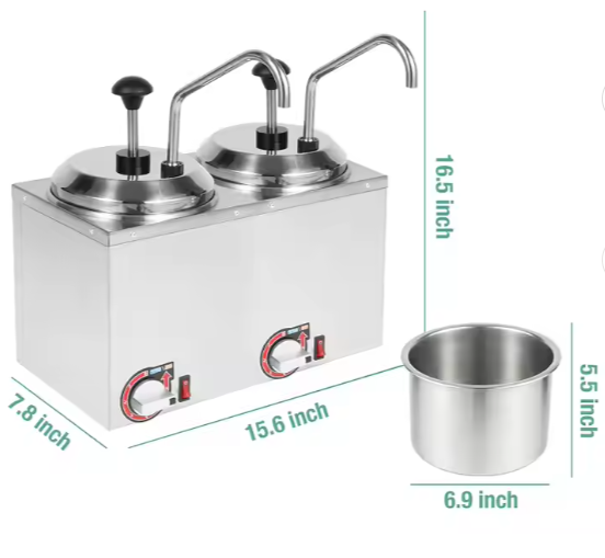 Commercial Electric Stainless Steel Fudge Chocolate Sauce Butter Dispenser With Pump High Quality