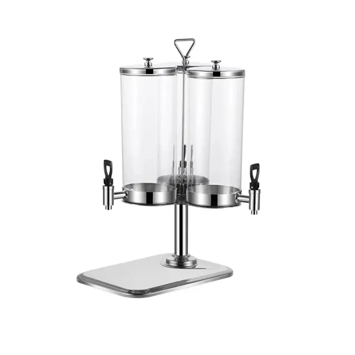 Simple Style Plastic Catering Cold Beverage Rotating 3 Tanks Juice Dispenser With High Quality For Restaurant