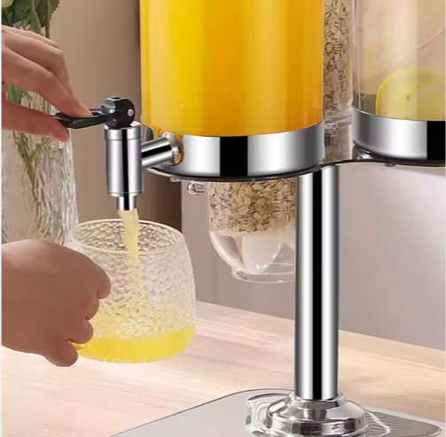 Simple Style Plastic Catering Cold Beverage Rotating 3 Tanks Juice Dispenser With High Quality For Restaurant